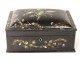 Box wooden box blackened pearl flowers lily gilding Napoleon III nineteenth