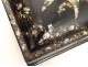 Box wooden box blackened pearl flowers lily gilding Napoleon III nineteenth