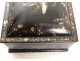 Box wooden box blackened pearl flowers lily gilding Napoleon III nineteenth