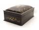 Box wooden box blackened pearl flowers lily gilding Napoleon III nineteenth