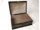 Box wooden box blackened pearl flowers lily gilding Napoleon III nineteenth