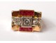 Gold tank ring solid 18k gold diamond ring 13.67 gr twentieth century