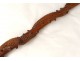 Cane old wooden carved serpent branch thorns Folk Art XIX