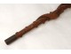 Cane old wooden carved serpent branch thorns Folk Art XIX