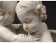 white marble sculpture JM. Pigalle cherubs Cupid Loves nineteenth quiver