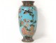 cloisonné enamel vase bird butterfly flowers dragons Japan Meiji nineteenth