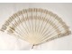 Fan carved inlaid antique french silk fan nineteenth century gilding