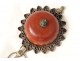 Silver metal jewel brooch amber Africa Maghreb XXth century