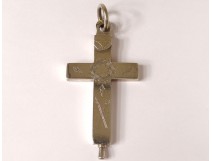 Cross sterling silver pendant reliquary reliquary cross Christ Minerva 19th