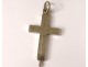 Cross sterling silver pendant reliquary reliquary cross Christ Minerva 19th