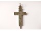 Cross reliquary pendant Sterling silver reliquary cross crucifixion nineteenth