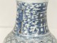 blue-white Chinese porcelain baluster vase lamp flowers nineteenth dragons