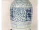 blue-white Chinese porcelain baluster vase lamp flowers nineteenth dragons