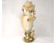 Vase porcelaine Royal Dux Amphora femme sirène lyre angelot Art Nouveau 19è