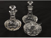 Cruet vinegar mustard cut crystal St. Louis nineteenth century France