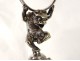 Porte-piques bronze argenté Christofle animal fantastique gnome XIXè siècle