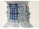 Chinese porcelain baluster vase white-blue flowers Chinese nineteenth century