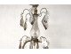 Chandelier crystal chandelier 6 lights cut steel suspension nineteenth century