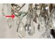 Chandelier crystal chandelier 6 lights cut steel suspension nineteenth century