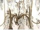 Chandelier crystal chandelier 6 lights cut steel suspension nineteenth century