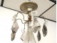 Chandelier crystal chandelier 6 lights cut steel suspension nineteenth century