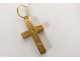 miniature gold reliquary pendant solid 18K cross hair reliquary nineteenth