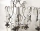 girandoles pair 3 lights chandelier crystal cut steel twentieth lyre