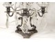 girandoles pair 3 lights chandelier crystal cut steel twentieth lyre