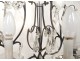 girandoles pair 3 lights chandelier crystal cut steel twentieth lyre