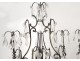 girandoles pair 3 lights chandelier crystal cut steel twentieth lyre