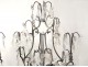 girandoles pair 3 lights chandelier crystal cut steel twentieth lyre