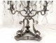 girandoles pair 3 lights chandelier crystal cut steel twentieth lyre