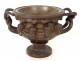 Large bronze cup F. Barbedienne ancient vine characters NapIII nineteenth