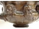 Large bronze cup F. Barbedienne ancient vine characters NapIII nineteenth