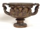 Large bronze cup F. Barbedienne ancient vine characters NapIII nineteenth