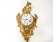 Cartel Louis XV gilt bronze openwork flowers foliage clock Napoleon III XIXth