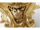 Cartel Louis XV gilt bronze openwork flowers foliage clock Napoleon III XIXth