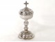 Small solid silver ciborium Minerva Favier wheat ears grape vine nineteenth