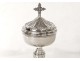 Small solid silver ciborium Minerva Favier wheat ears grape vine nineteenth