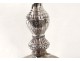 Small solid silver ciborium Minerva Favier wheat ears grape vine nineteenth