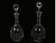 Lot 2 crystal decanters decoration carved star late nineteenth century