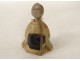 Figurine magot chinois vieille femme terre émaillée début XXème siècle