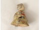 Figurine magot chinois vieille femme terre émaillée début XXème siècle