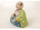 Figurine China man bald man enameled biscuit early twentieth century