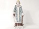 Statue Saint Laurent earthenware Nevers martyrdom palm grill eighteenth century