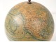 Globe world map Geographer Forest Street Buci Paris blackened wood XIXth