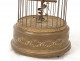 singing bird automaton whistler golden brass cage box nineteenth music