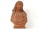 polychrome carved wooden reliquary bust reliquary XVII Holy woman