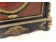 Boulle marquetry furniture bearing bronze gilded caryatids Napoleon III XIXth