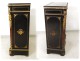 Boulle marquetry furniture bearing bronze gilded caryatids Napoleon III XIXth